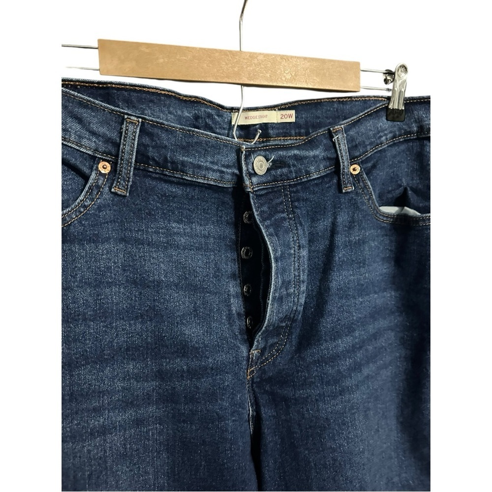 Levi's Wedgie Straight Jeans Blue Size 20W (24" inseam) - Picture 3 of 4